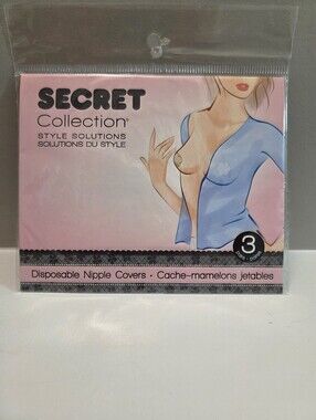 NWT SECRET Disposable Nipple Covers 3 Pairs Nude Waterproof Night Out Party Gown